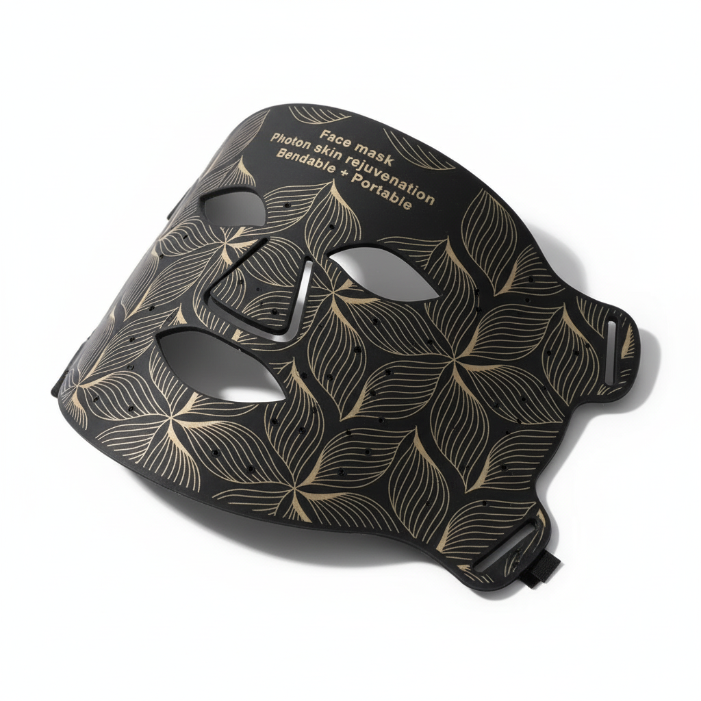 LED 8 couleurs masque facial et cou lumière rouge thérapie proche infrarouge Anti-âge rides acné pores contrôle de l'huile peau serrer blanchir