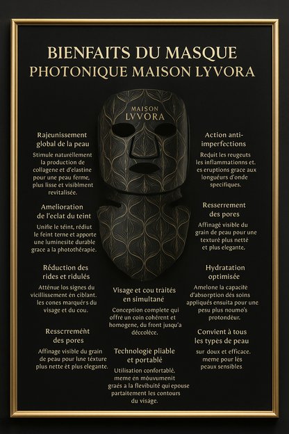 Masque LED 8 Couleurs Visage & Cou